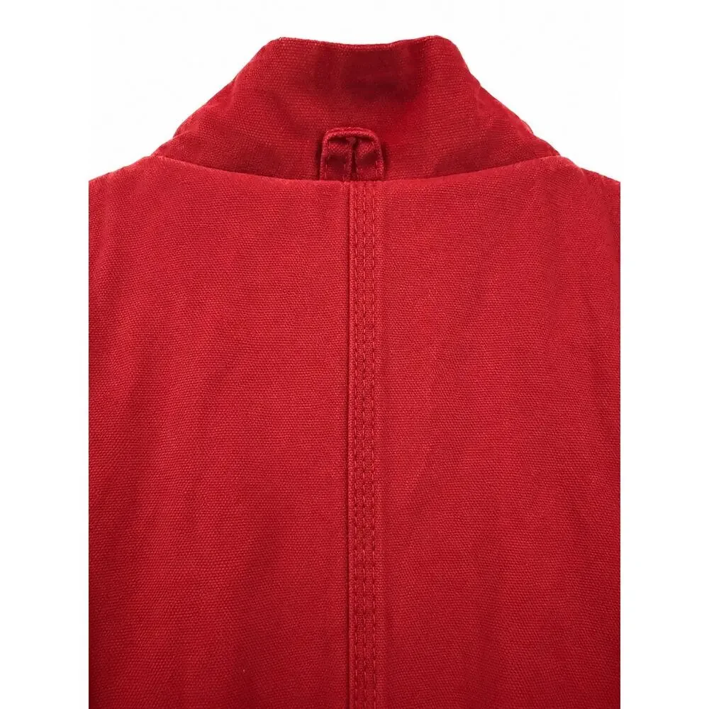 Lakin McKey Red Sherpa Work Vest Womens Small 36 Barn Chore Western Y2K Gorpcore